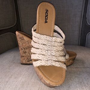 Rand new soda wedge sandals size 8